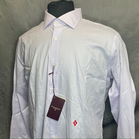 Ballantyne Lilac Button Down Dress Shirt - 53 in - Picture 5 of 13